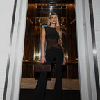 Damen Stylischer Jumpsuit mit Innovativem Taillierten Design und Figurbetonten Details R&B