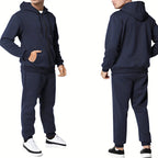 Herren Sportliches Hoodie- und Jogginganzug-Set mit praktischen Taschen und atmungsaktiven Materialien R&B