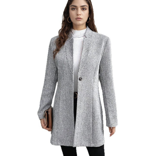 Damen eleganter und bequemer Blazer mit strukturiertem Design R&B