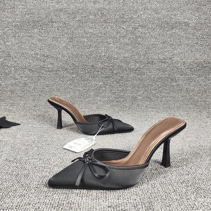 Damen Slingback High Heels mit zarter Schleifenverzierung R&B
