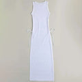 Damen Langer Wickel-Strandkleid mit seitlichem Bindegürtel R&B