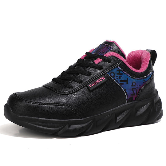 Damen nan urbaner voluminöser Sneaker mit weichem Kunstfellfutter, gepolstertem Einstieg und markanter Profilsohle R&B