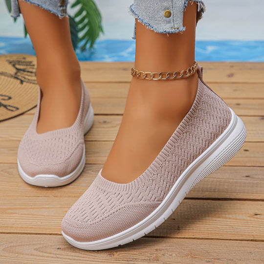 Damen Slip-On Freizeitschuhe mit atmungsaktivem Obermaterial R&B