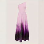 Damen Maxikleid mit asymmetrischem Schnitt und elegantem Farbverlauf R&B