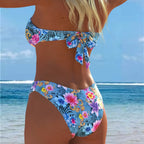 Damen Bikini-Set mit einem eleganten Bustier-Oberteil und hohem Beinausschnitt R&B
