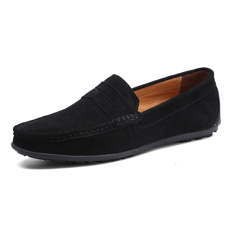 Herren nan eleganter Wildleder-Loafer mit handgenähter Moccasinnaht und rutschfester Gummiprofilsohle R&B