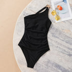Damen Einseitiger Badeanzug mit eleganter Sternenapplikation R&B