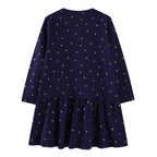 Mädchen Langarmkleid mit zauberhaftem Einhorn-Applikationsdesign R&B