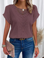 Elegantes Spitzen-T-Shirt mit stilvollen Details