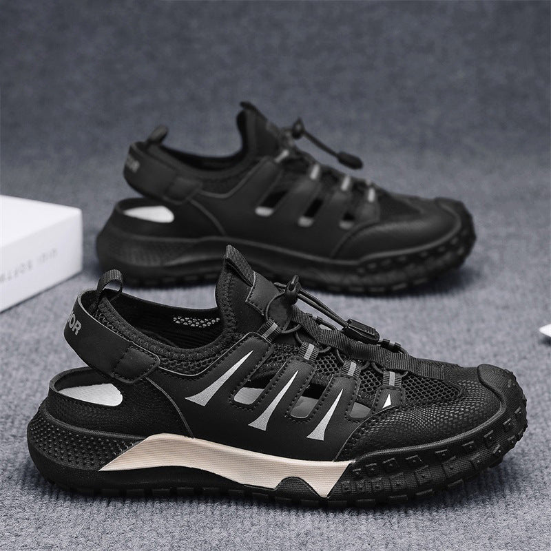 Herren Outdoor-Sandalen mit atmungsaktiven Mesh-Einsätzen und rutschfester Sohle R&B