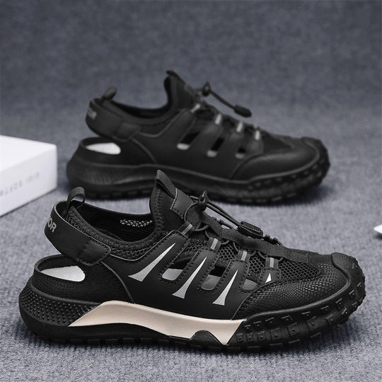 Herren Outdoor-Sandalen mit atmungsaktiven Mesh-Einsätzen und rutschfester Sohle R&B