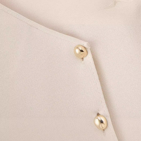 Damen elegante Wickeljacke mit Knopfdetails R&B