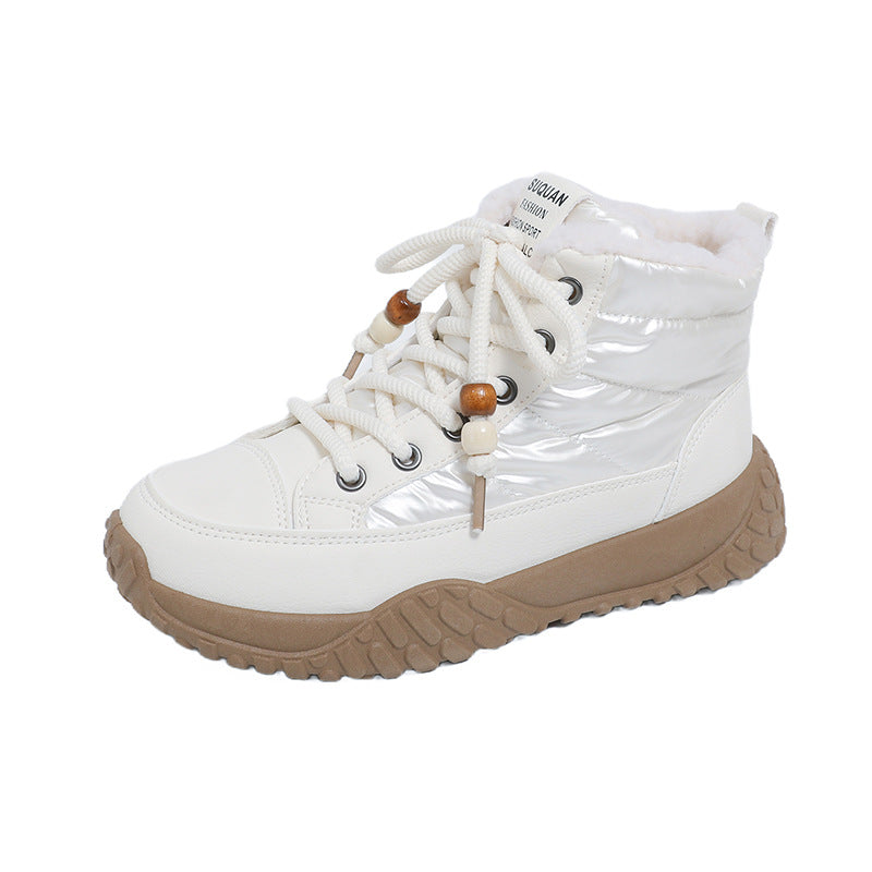 Damen hochgeschnittene Sneaker mit warmem Innenfutter und modischem Design R&B