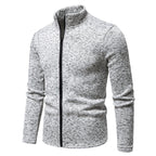 Herren Fleecejacke mit hoher Stehkragen und durchgehendem Reißverschluss R&B