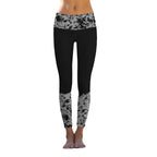 Damen Sportliche Leggings mit stylishem Marmormuster und hohem Bund R&B