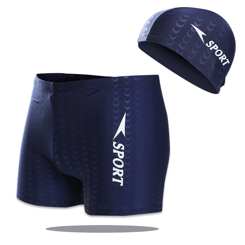 Herren Sportliche Schwimmshorts mit passender Badekappe R&B
