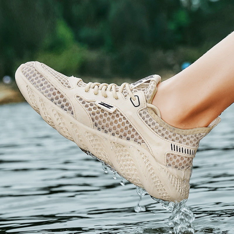 Damen Sportliche Sneakers mit atmungsaktiver Mesh-Oberfläche und rutschfester Sohle R&B