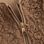Damen kuschelige Teddyjacke mit Reißverschluss und praktischen Taschen R&B