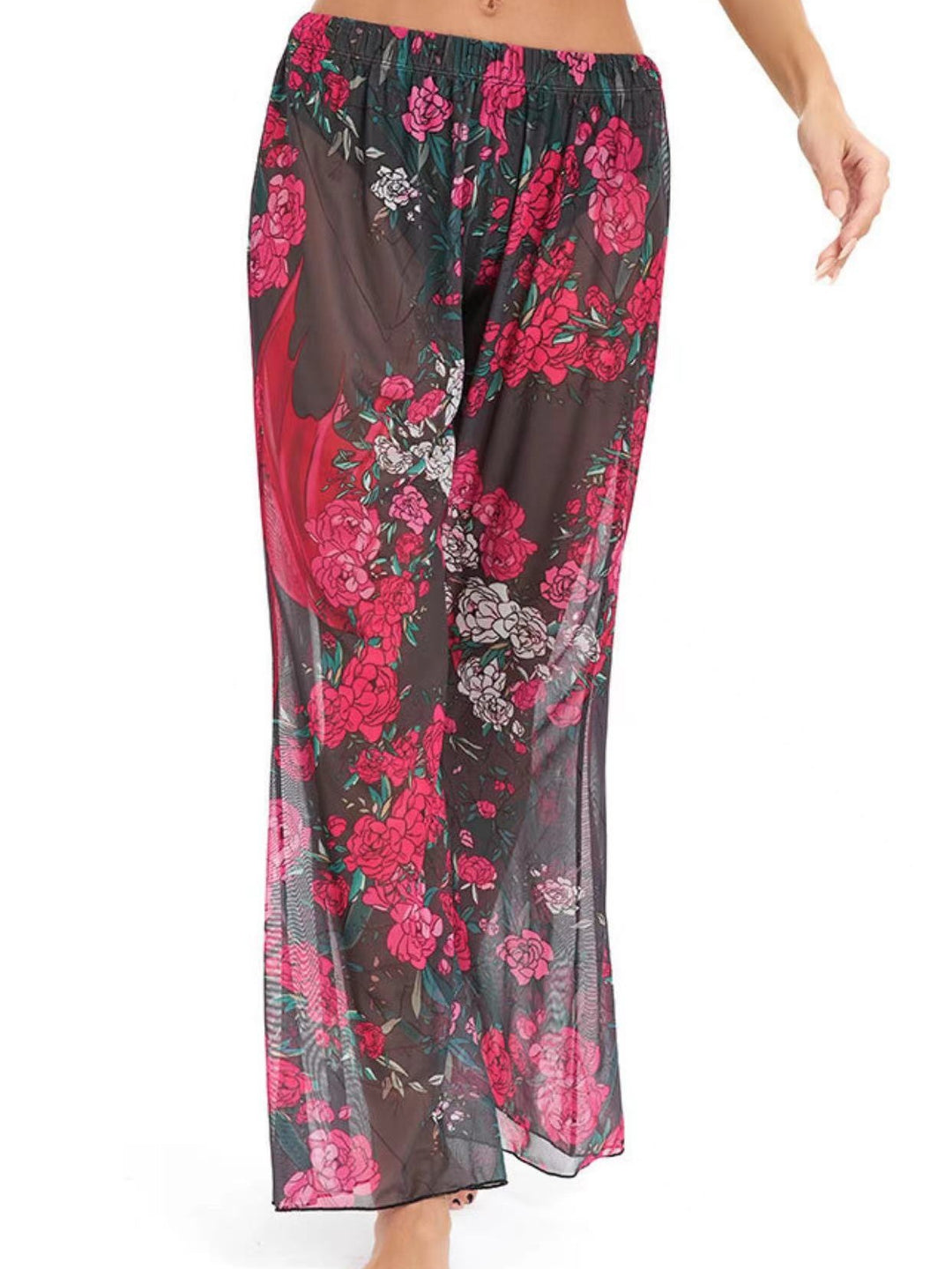 Damen Elegante Strandhose mit floralem Muster R&B