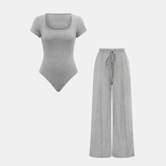 Damen Lässiges Strick-Zweiteiler-Set mit weitem Schnitt und hochwertigem Material R&B