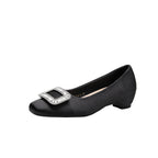Damen Ballerina-Schuhe mit funkelnder Schnallenverzierung und weichem Obermaterial