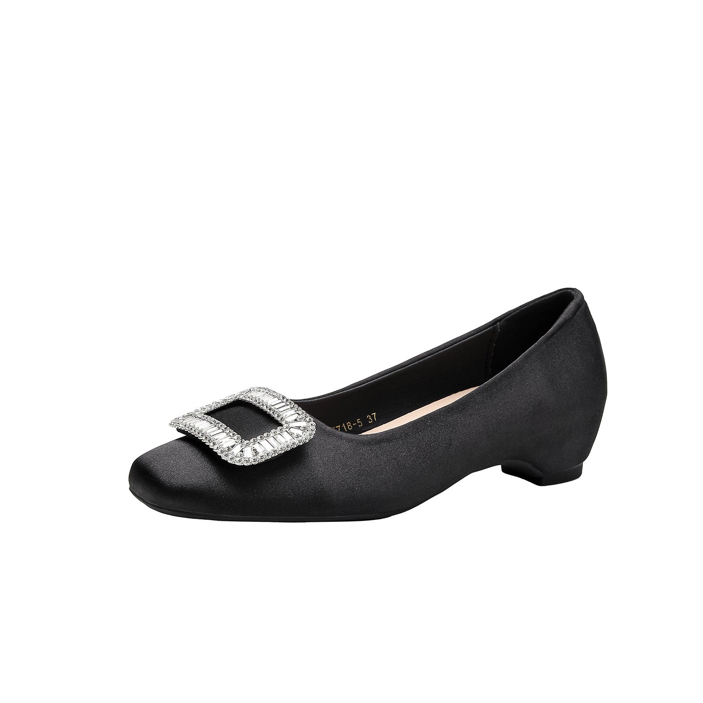 Damen Ballerina-Schuhe mit funkelnder Schnallenverzierung und weichem Obermaterial