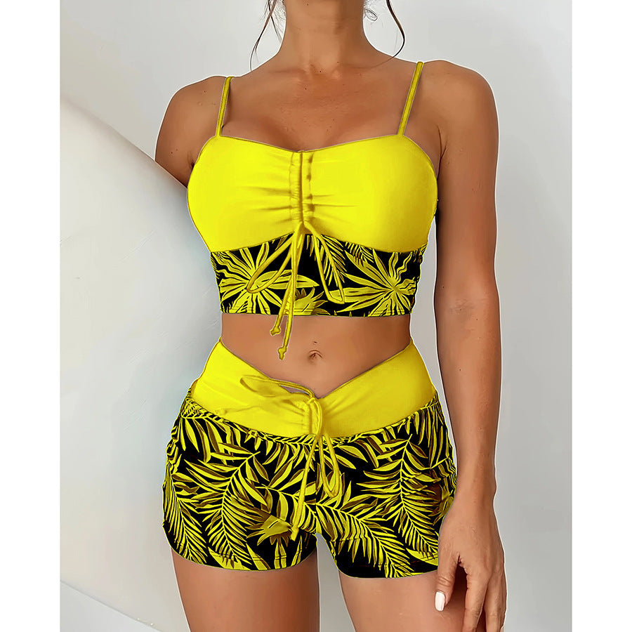 Damen Sportliches Bikini-Top mit Shorts R&B