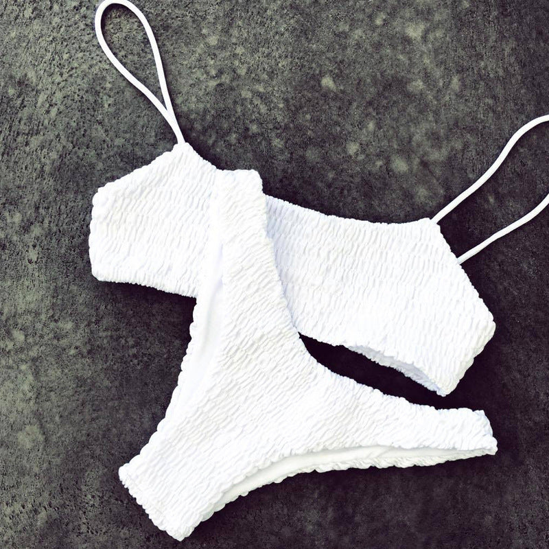 Damen Badeanzug-Set mit gerafftem Design R&B
