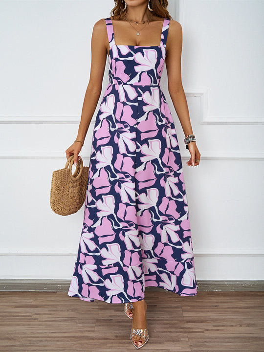 Damen Maxikleid mit modernem Blumendesign und schmeichelnder Silhouette R&B