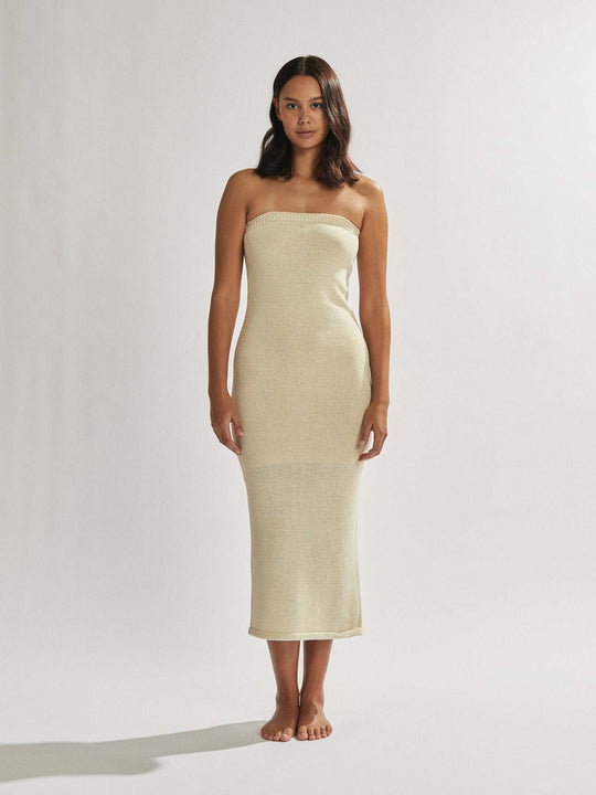 Damen luftiges Maxikleid im minimalistischen Design R&B