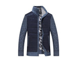 Herren modische Steppjacke mit Strickdetails und hohem Kragen