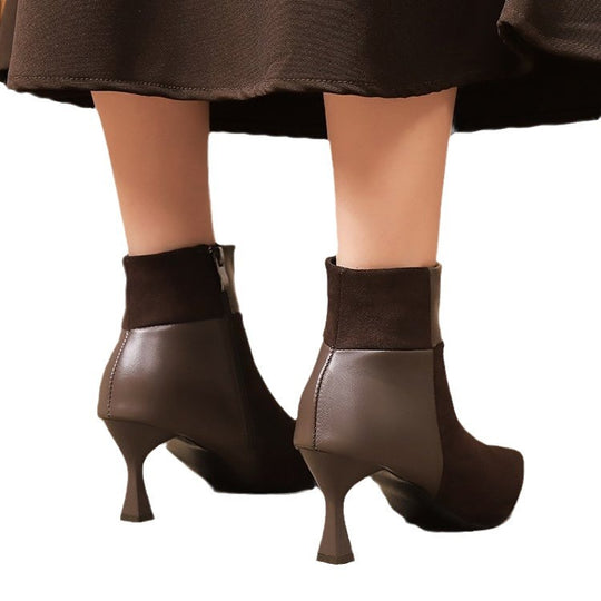 Damen Elegante Stiefeletten mit schickem Blockabsatz und modischen Details R&B