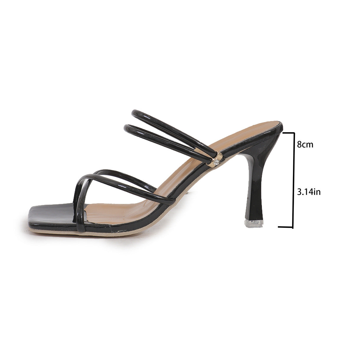 Damen elegante Riemchen-Sandaletten mit geschwungenem Absatz R&B