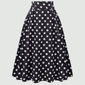 Damen Eleganter Midirock mit Polka Dots