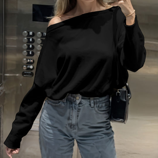 Damen Off-Shoulder Sweatshirt R&B