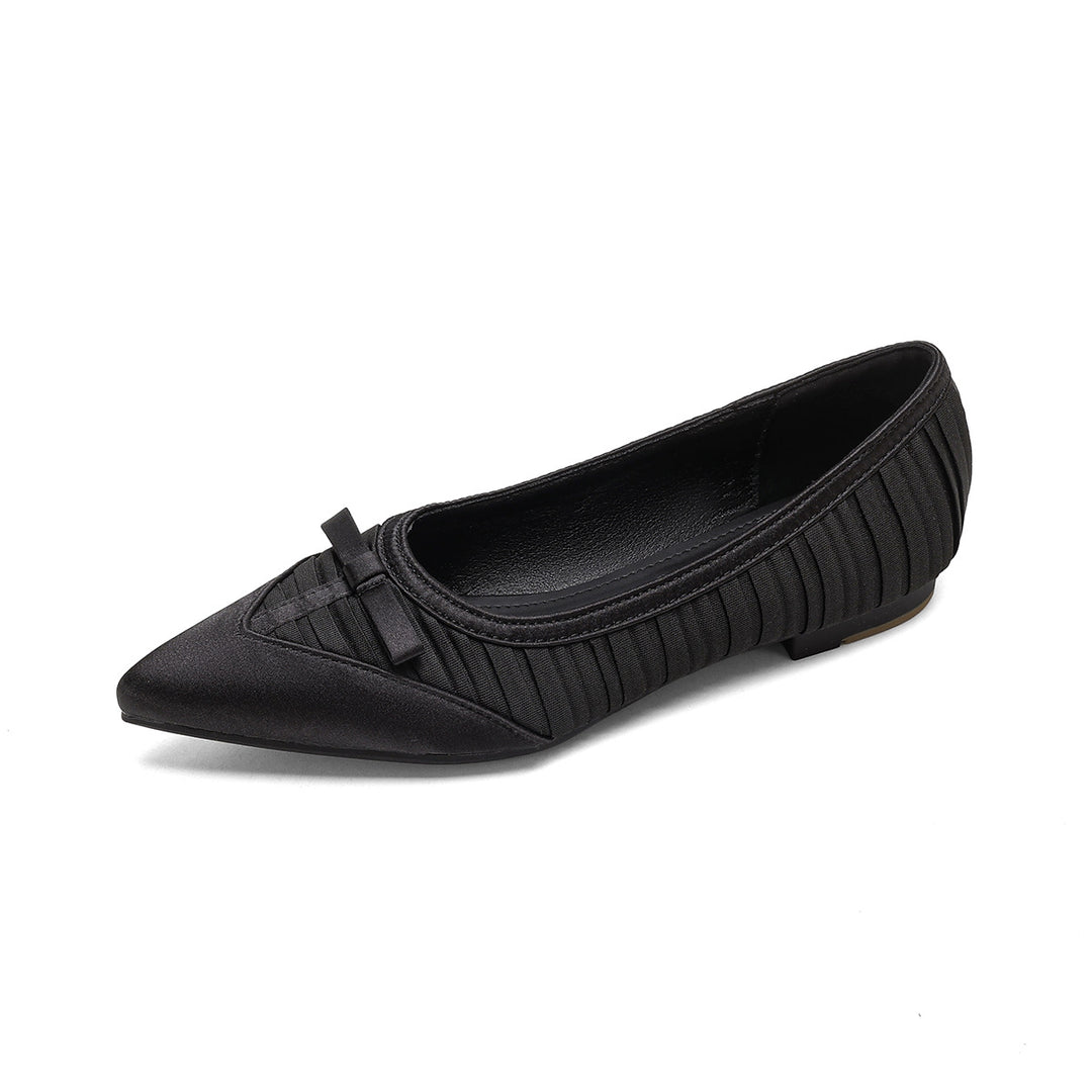 Damen Spitzenschuhe mit modischem Faltendesign und eleganter Schleifenapplikation R&B