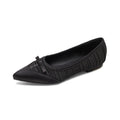 Damen Spitzenschuhe mit modischem Faltendesign und eleganter Schleifenapplikation