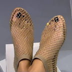 Damen Netz-Booties mit modischem Fischgrätdesign und atmungsaktiver Struktur R&B