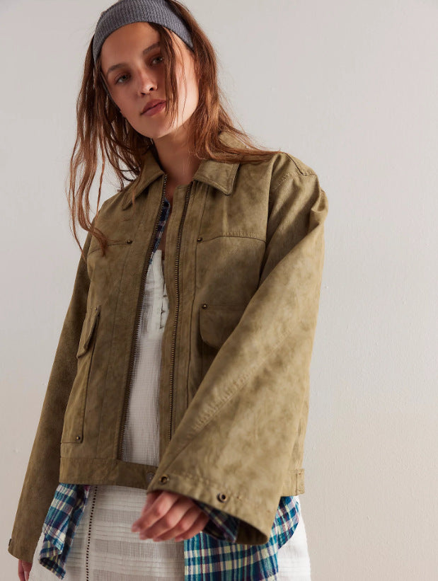 Damen Leichte Utility-Jacke R&B