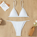 Damen Triangel-Bikini mit zarten Trägern und minimalistischem Design