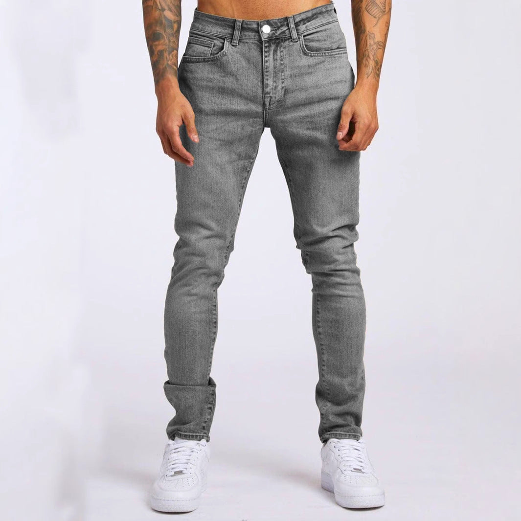 Herren Slim-Fit Jeans mit elastischem Komfortbund und modernen Details R&B