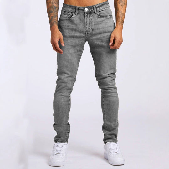 Herren Slim-Fit Jeans mit elastischem Komfortbund und modernen Details R&B