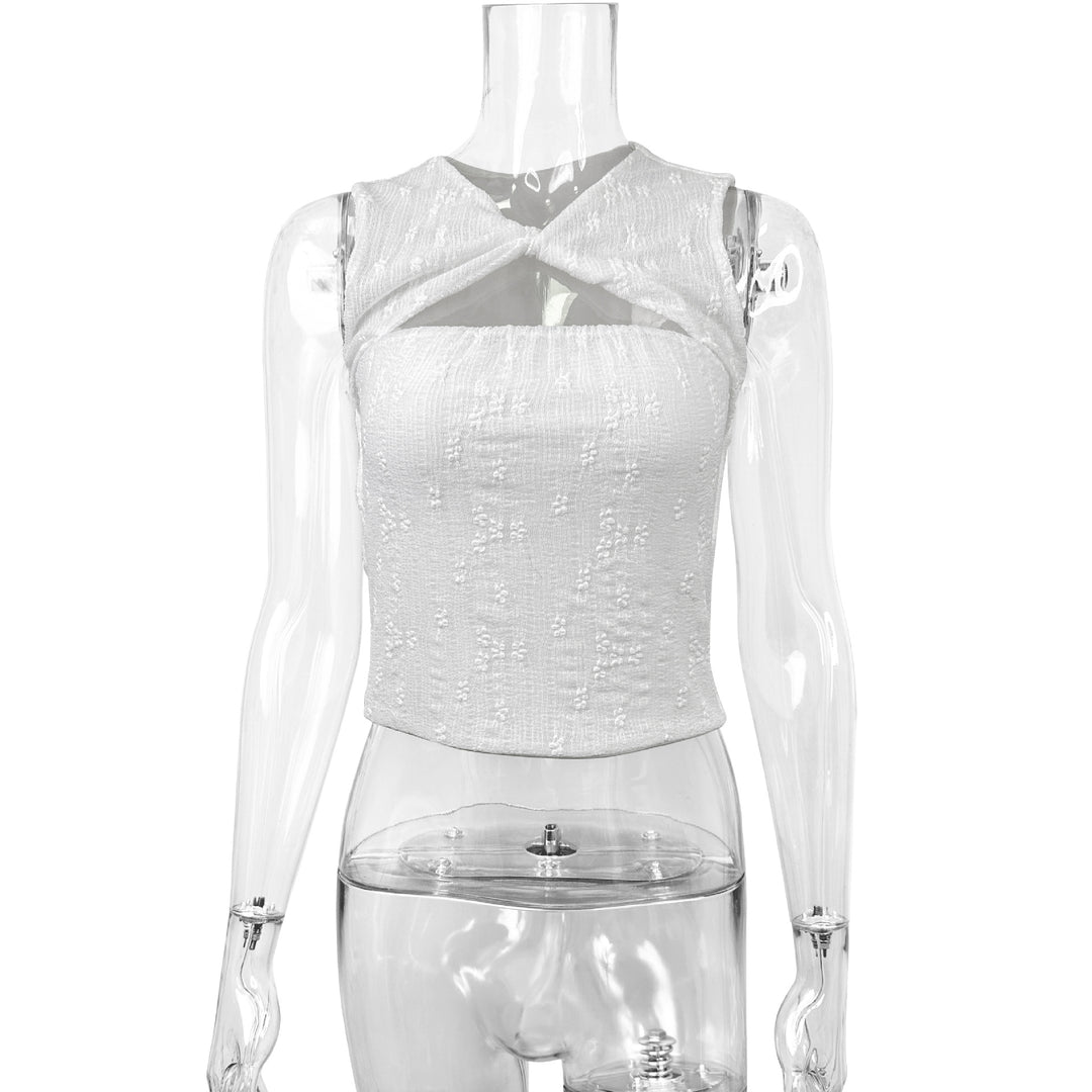 Damen Cut-Out Top mit geknotetem Design R&B