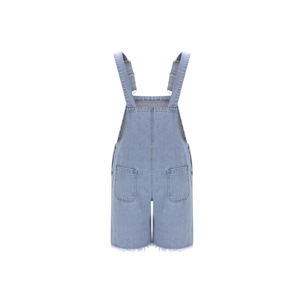 Herren Lässige Jeans-Latzhose R&B