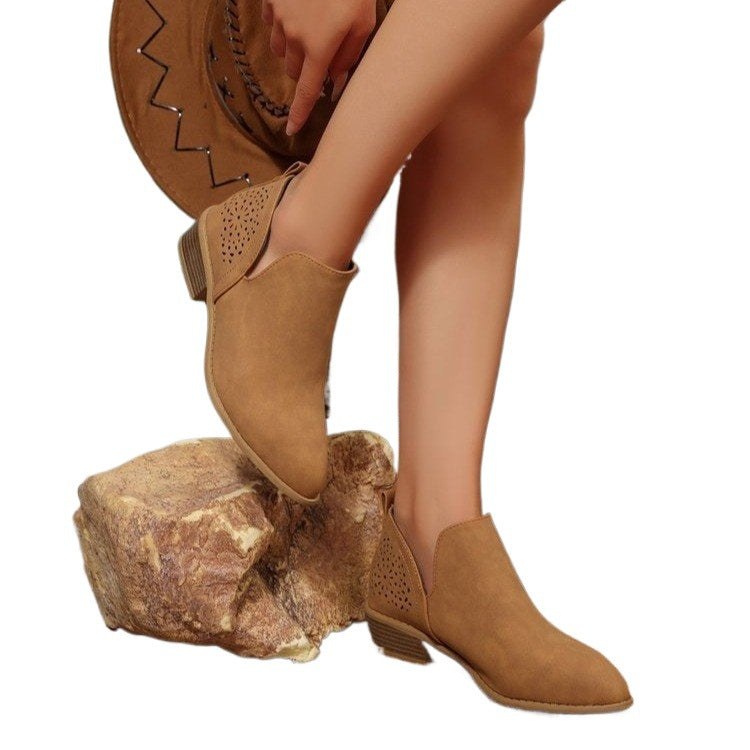 Damen Modische Stiefeletten mit luftigen Cut-Outs R&B