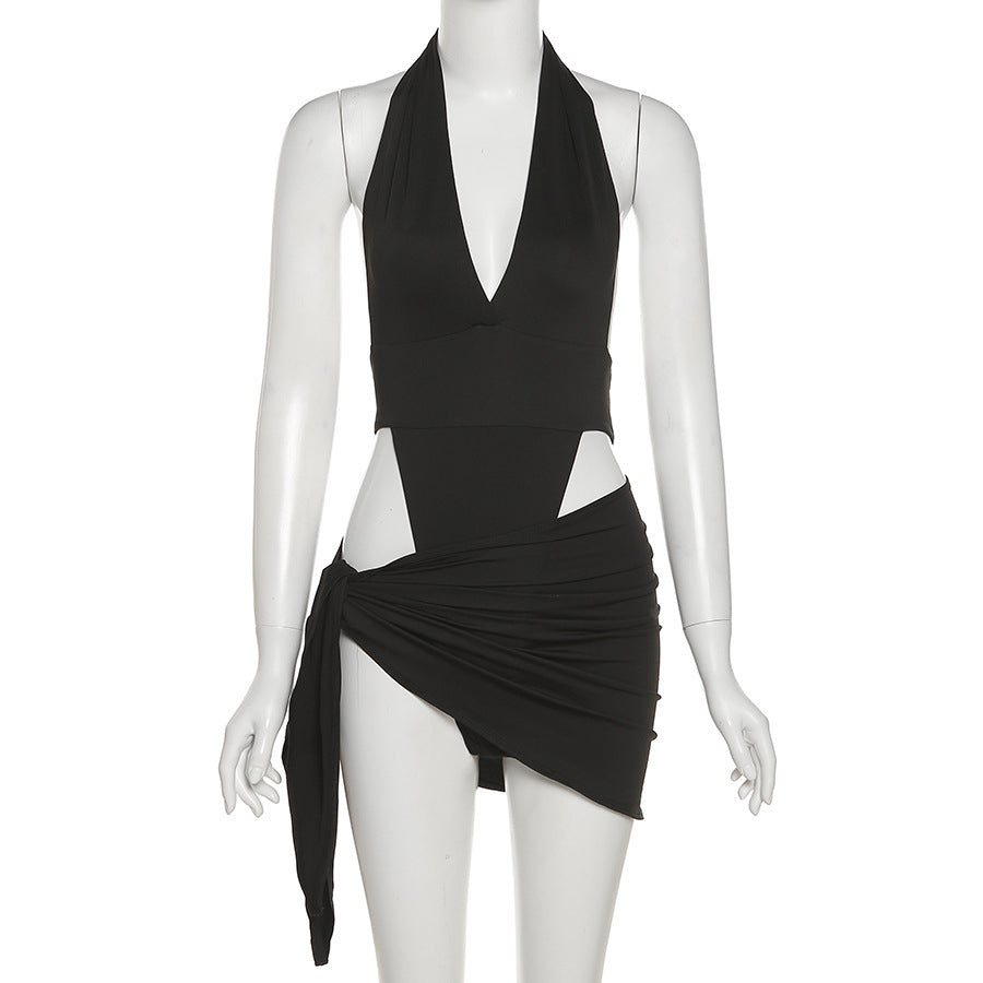 Damen Badeanzug mit tiefem V-Ausschnitt und trendigem Cut-Out R&B