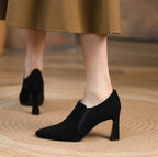 Damen elegantes Mid-Heel Stiefelette