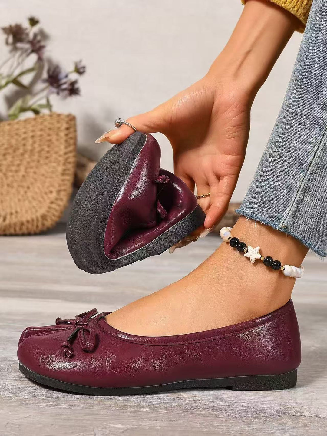 Damen Ballerinas mit eleganter Schleifenverzierung R&B