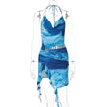 Damen Elegantes Wickelkleid mit raffiniertem Wasserdesign R&B