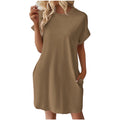 Damen lässiges T-Shirt Kleid mit praktischen Taschen R&B